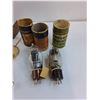 Image 2 : Radio Tubes, Edison Bulb Containers (EMPTY) & Candle Holder