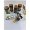 Image 4 : Radio Tubes, Edison Bulb Containers (EMPTY) & Candle Holder