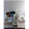 Image 1 : Square Wall Shelves, Christmas Bucket, Crock Pot and Planters
