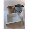 Image 2 : Square Wall Shelves, Christmas Bucket, Crock Pot and Planters