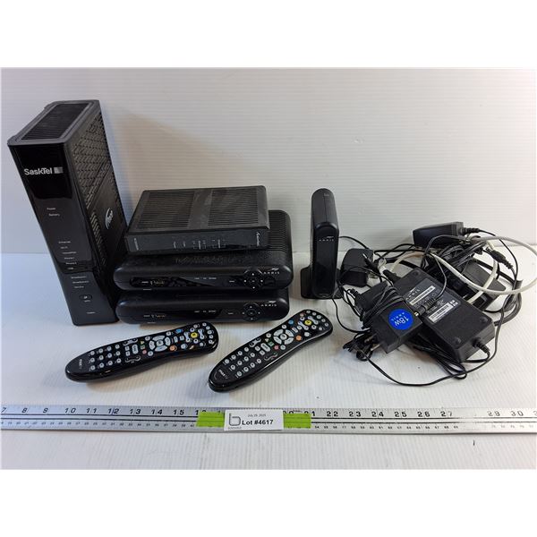 SaskTel, Arris and ActionTech TV Receivers with Remotes and Power Cables - As Is