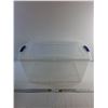 Image 1 : Sterlite Translucent Tote with Lid 26" x 16" x 12"  -  PICK UP