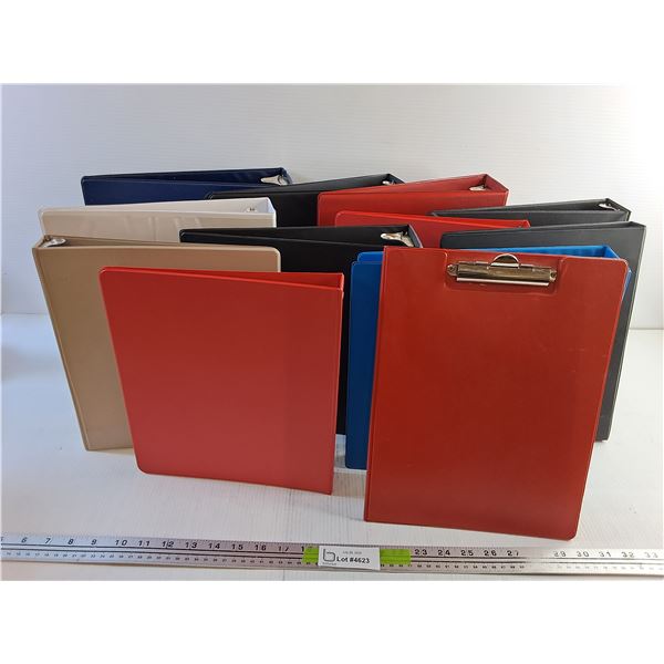 Binders and a Clipboard