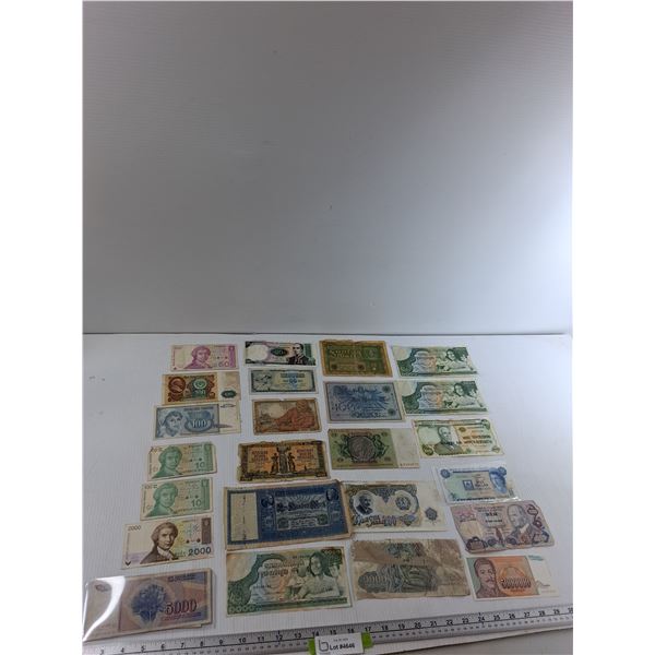 Assorted- Venezuelan, German, Turkey, Misc Banknotes- As Is CANNOT AUTHENTICATE