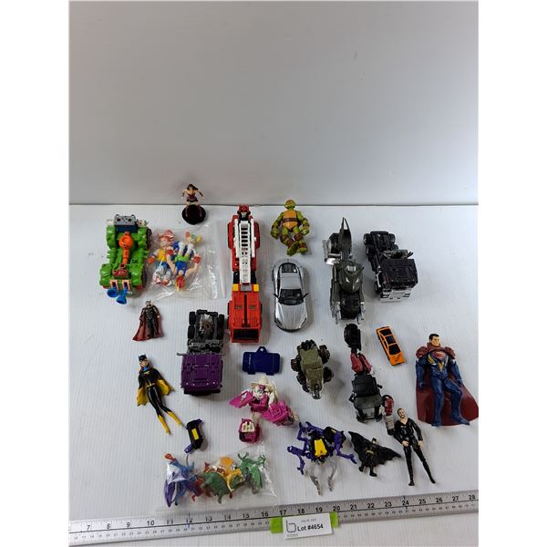 Assorted Toys - Batman, Superman, Transformers, Misc - As Is