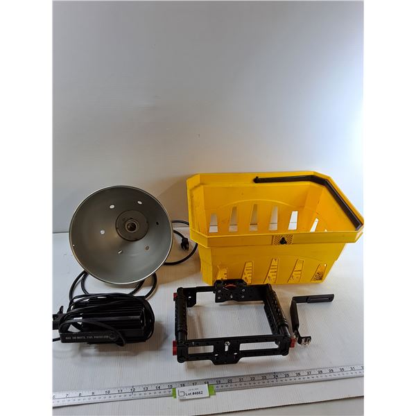 Camera Mount, 500 Watt Type Photoflood, Lamp, Basket - As Is -  PICK UP
