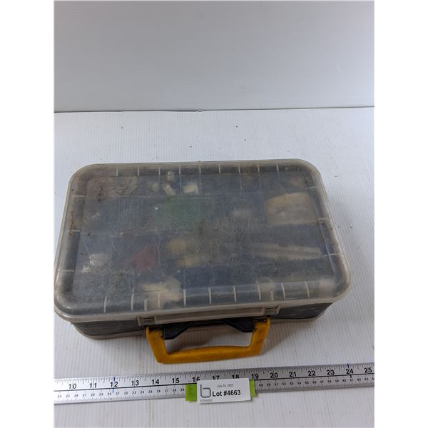 Organizer Box With Assorted Nails, Screws, Drywall Anchors, Misc - As Is