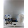 Image 1 : (2) Clorox Bottles, (2) Floor Registers, Clothes Iron, Bucket - As Is CANNOT SHIP