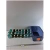 Image 1 : (21) Glass Telephone Insulators, 3 Gallon Rubbermaid Tote  - As Is -  PICK UP ONLY