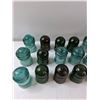 Image 2 : (21) Glass Telephone Insulators, 3 Gallon Rubbermaid Tote  - As Is -  PICK UP ONLY