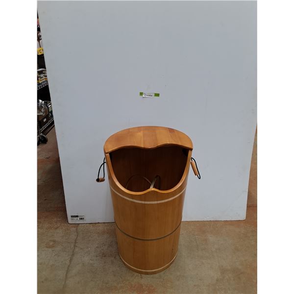 Wooden Barrel - 17'' x 17'' x 28 1/2'' - As Is - PICK UP ONLY