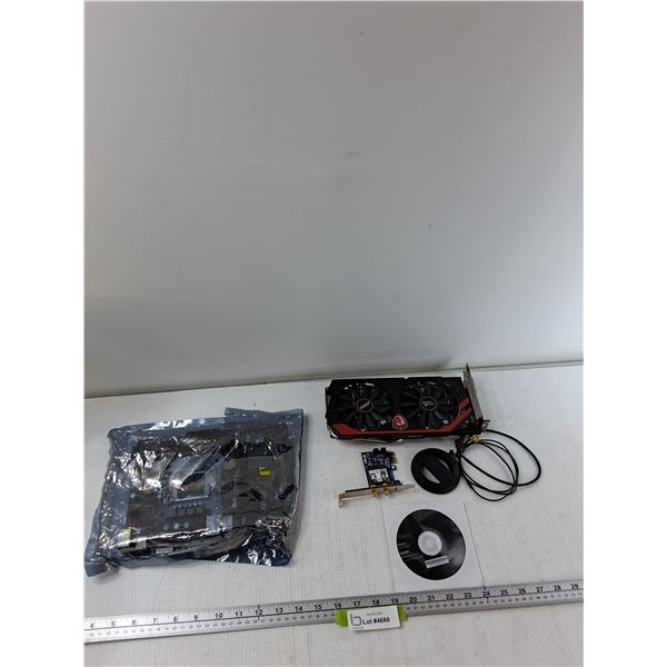 MSI Motherboard, MSI Graphics Card And Cooling System, ASUS Bluetooth Adapter - As Is