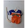 Image 2 : Cabbage Patch Lot- Uniform, Hockey Stick & (2) Magnetic Figurines