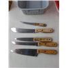Image 3 : (5) Food Storage Containers, Knife Block with (5) Knives & Basket