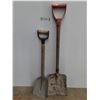 Image 1 : ** (2) Vintage Wooden Scoop Shovels - 44" & 36" High, Pickup Only