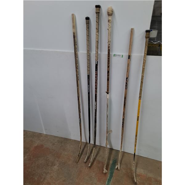 ** (6) Assorted Hockey Sticks (4- Left, 2-Right, 1-Goalie)  -  PICK UP