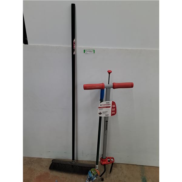* Push Broom, Corona Manual Soil Tiller, Nifty Nabber Grabber - Pickup Only
