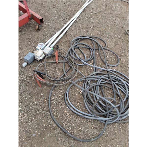 ** 220V Extension Cord - Approx 25', Jumpers Cables, Conduit - All As is - Pickup Only