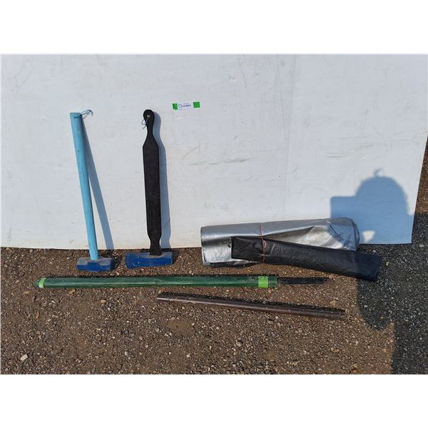 **Custom Sledgehammer, Axe, Ice Chipper, Tarps and Metal Bar - Cannot Ship