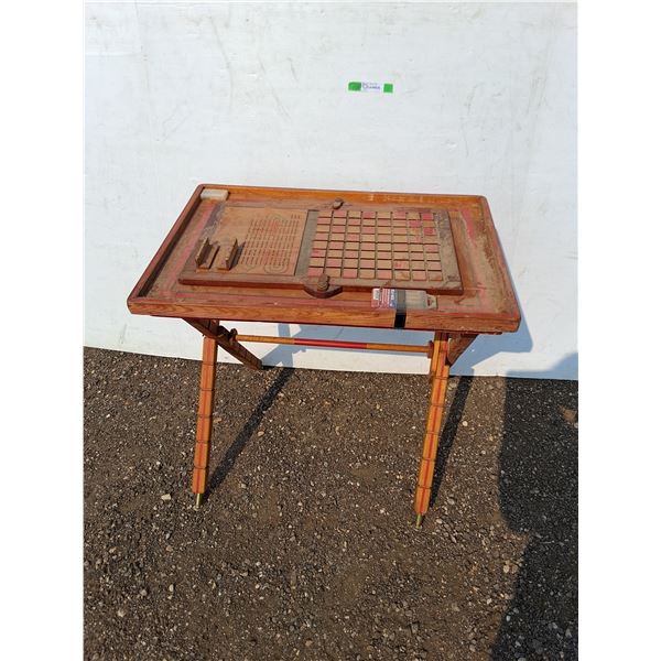 **Vintage Wooden Game Table 32" x 30" x 22" - Cannot Ship