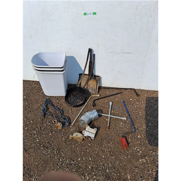 **Lug Wrenches, Plastic Garbage Cans, Pulleys and Misc Cannot Ship