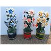 Image 1 : **Decorative Yard Flowers , Red, Blue and Yellow, Cannot Ship