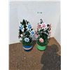 Image 1 : **(2) Decorative Yard Flowers 37" - Red, Blue, Cannot Ship