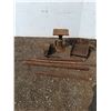 Image 1 : ** Metal Rods , 4" Bench Vise, Rail Piece and Anvil - Cannot Ship