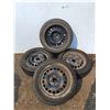 Image 1 : **Set of (4) Tires with Steel Rims - 215/55R16, Cannot Ship