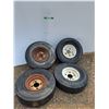 Image 1 : **(2) 4 Bolt Pattern Tires, (2) 5 Bolt Pattern Tires, Same size, 5.7-8, Cannot Ship