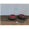 Image 1 : **(2)Wheelbarrow Tires 9.5"Rims and  14.5" Tire Diameter, Cannot Ship