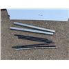 Image 1 : **Galvanized Steel Sign Posts and (6) Straight Metal Hose- CANNOT SHIP AS IS
