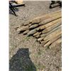 Image 2 : **(36) Wooden Treated Fence Posts 71"  x 3", Cannot Ship