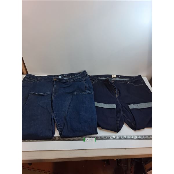 (2) Pairs of Women's Size 26 Denim Jeans (Addition Elle, DC Capris)