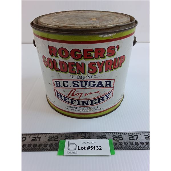Vintage Rogers 10lb Golden Syrup Empty Tin