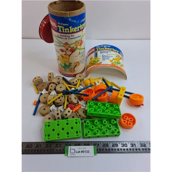 Vintage Playskool Tinker Toy Set