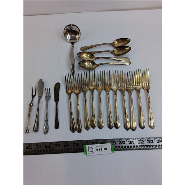 Vintage Mostly Silver-Plated Cutlery