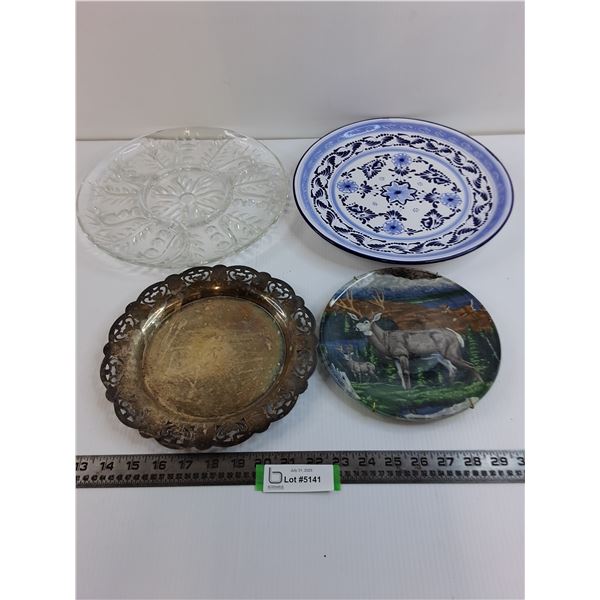 (3) Vintage Platters, Decorative Plate