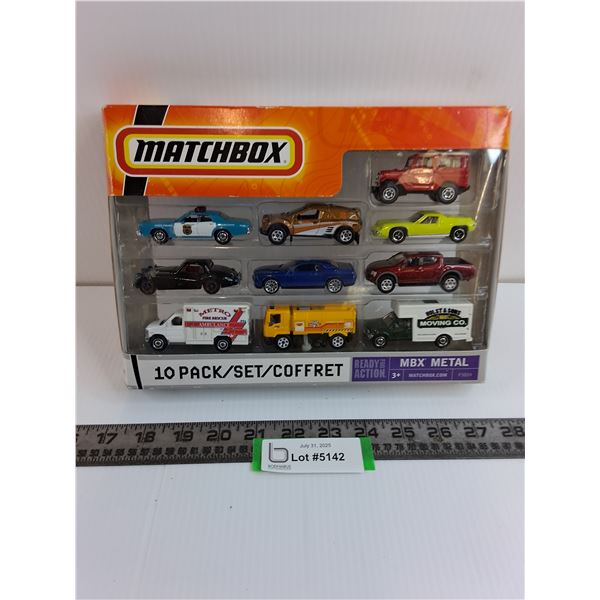 Matchbox 10-pack of MBX Metal Replica Cars (NIB)