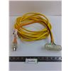 Image 1 : 24ft Electrical Extension Cord, 2ft 3-Outlet Extension - Both Tested