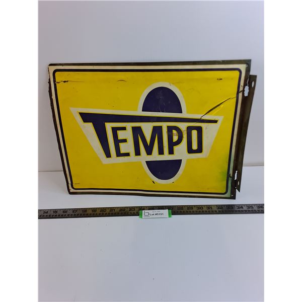 Vintage Metal Tempo Sign - 18" x 14"