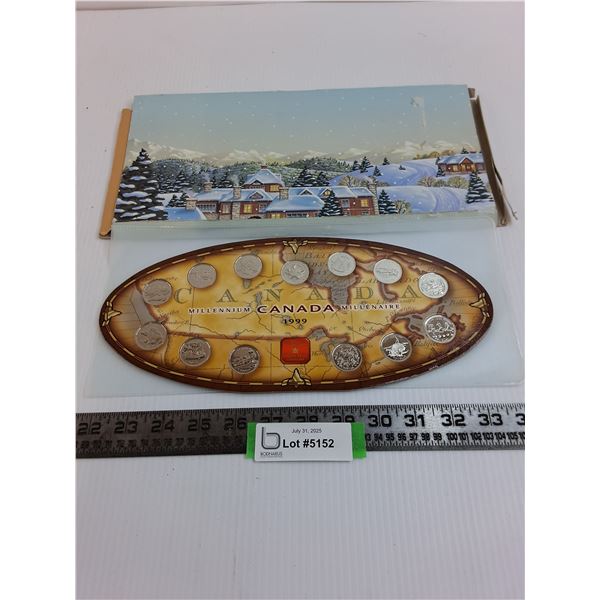 Canadian Mint 1999 Millennium Quarters Coin Set