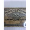 Image 3 : Antique Dominion of Canada 1900  25 Cent Paper Bill