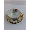Image 3 : Vintage Castle 3-footed Porcelain Tea Cup & Saucer