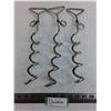 Image 1 : (3) 16" Metal Ground Anchors