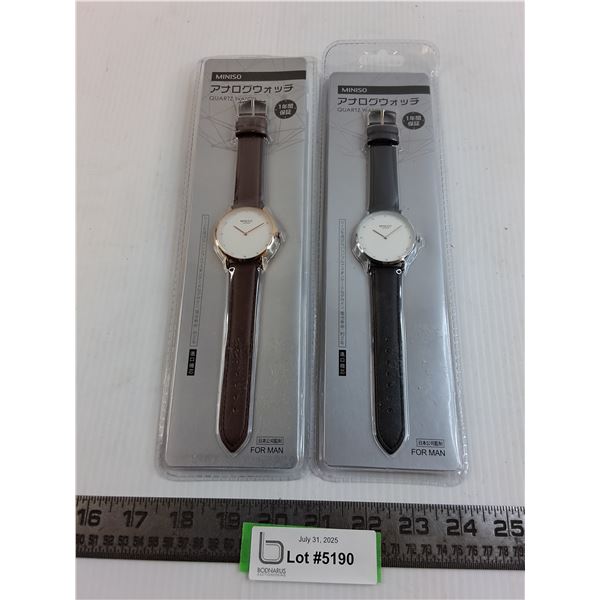 (2) Miniso Wrist Watches (NIB)