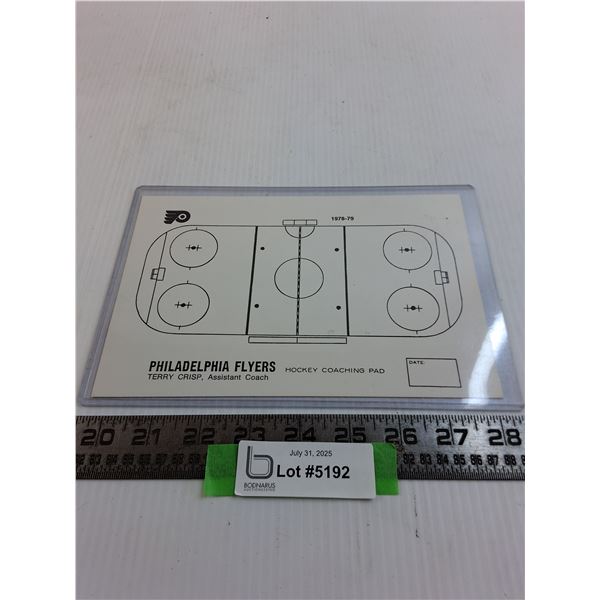 Philadelphia Flyers Asst. Coach: Terry Crisp - Hockey Coaching Pad