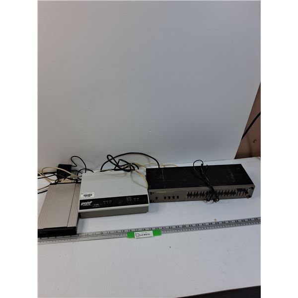 (2) Retro Lan Line Modem Electronics & Octave Audio Control System - As Is