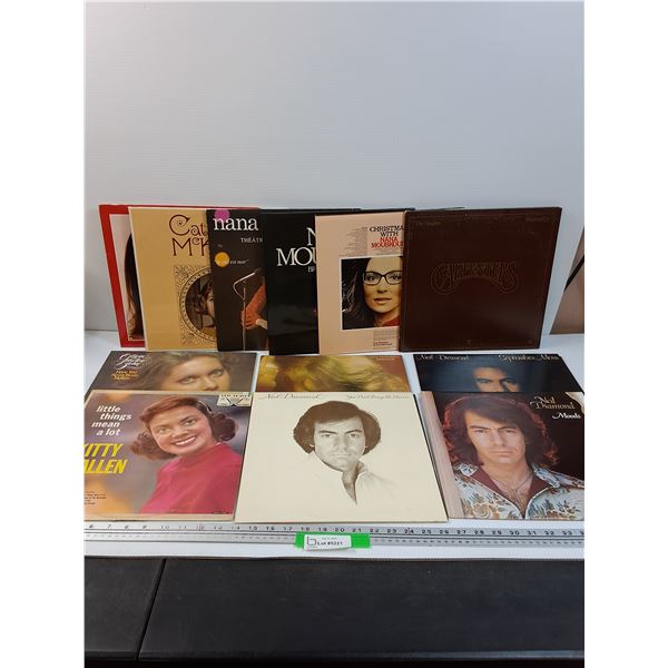 (12) Records: Neil Diamond, Carpenters, Oliva Newton John, Misc