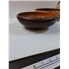 Image 5 : (3) Wooden Serving Bowls & Wooden Painted Vase
